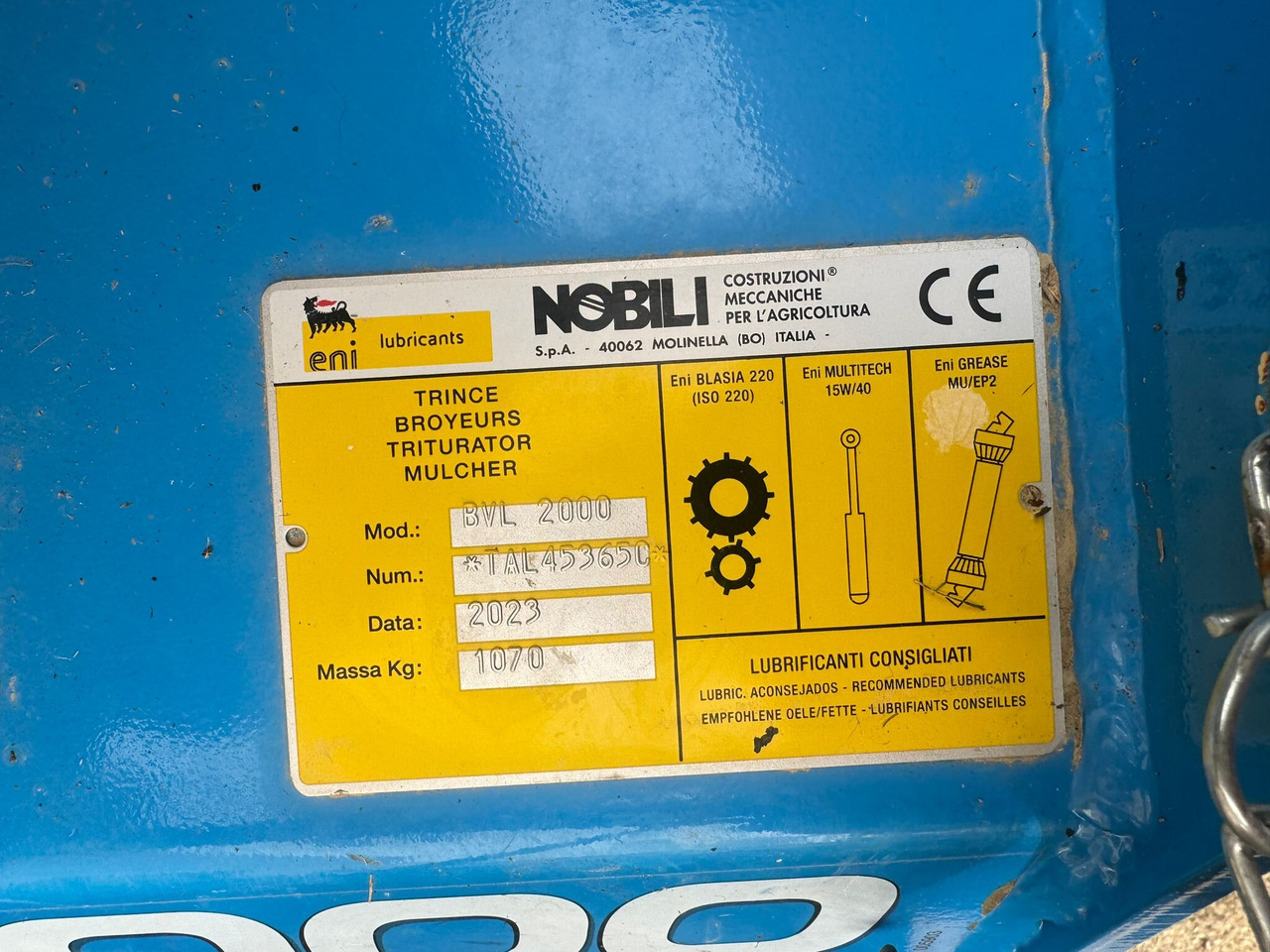 Nobili trincia laterale usata BVL 2000 - Πλευρικός καταστροφέας: φωτογραφία 3 Nobili trincia laterale usata BVL 2000 - Πλευρικός καταστροφέας: φωτογραφία 3