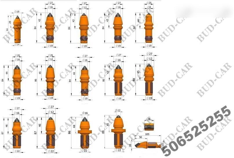 New Rotary Carbide Rock teeth for asphalt milling machine - Ανταλλακτικό για Φρέζα ασφάλτου: φωτογραφία 3 New Rotary Carbide Rock teeth for asphalt milling machine - Ανταλλακτικό για Φρέζα ασφάλτου: φωτογραφία 3