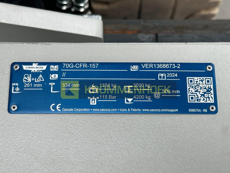 CASCADE 70G-CFR-157 Roterende vorkenklem - Περονοφόρο όχημα: φωτογραφία 3 CASCADE 70G-CFR-157 Roterende vorkenklem - Περονοφόρο όχημα: φωτογραφία 3