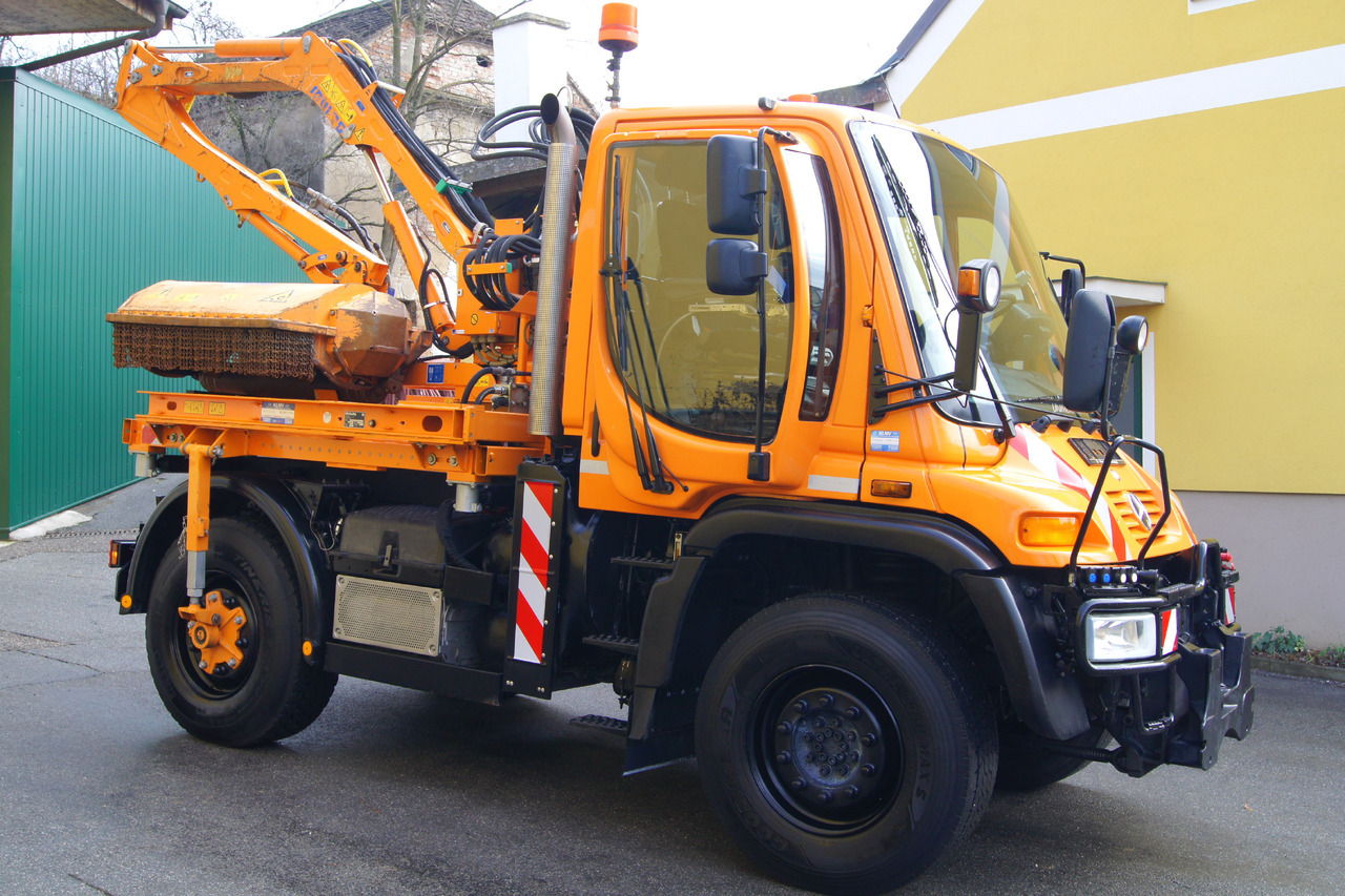 Φορτηγό ανατρεπόμενο MERCEDES-BENZ Unimog U 400/TÜV/Hydrostat/Mähtür +MULAG MHU 800: φωτογραφία 8