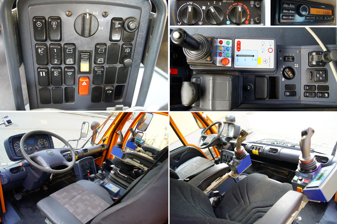 Interior photo 3: Φορτηγό ανατρεπόμενο MERCEDES-BENZ Unimog U 400/TÜV/Hydrostat/Mähtür +MULAG MHU 800