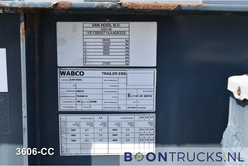 Επικαθήμενο μεταφοράς εμπορευματοκιβωτίων/ Κινητό αμάξωμα Van Hool 3B0071 € 11500 STACK PRICE | 20-30ft * ADR: FL, AT, OX * 3840 KG * LIFT AXLE: φωτογραφία 12 Επικαθήμενο μεταφοράς εμπορευματοκιβωτίων/ Κινητό αμάξωμα Van Hool 3B0071 € 11500 STACK PRICE | 20-30ft * ADR: FL, AT, OX * 3840 KG * LIFT AXLE: φωτογραφία 12