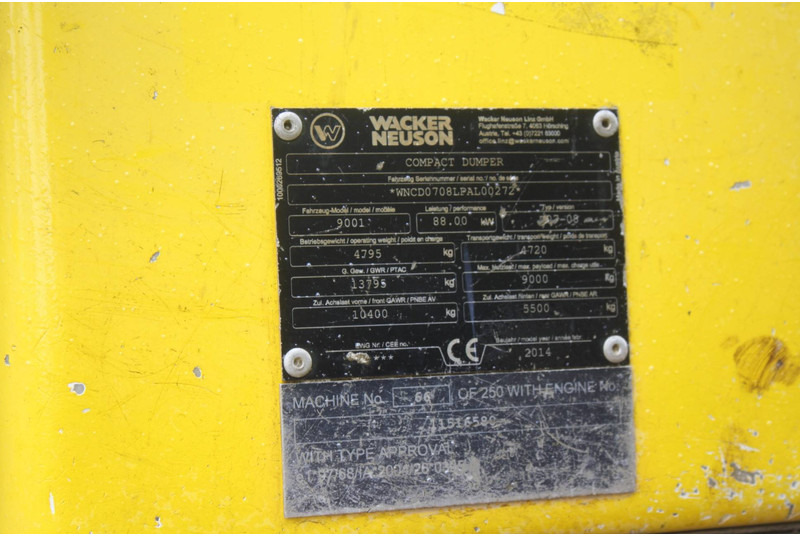 Neuson 9001 - Μίνι ανατρεπόμενο: φωτογραφία 5 Neuson 9001 - Μίνι ανατρεπόμενο: φωτογραφία 5