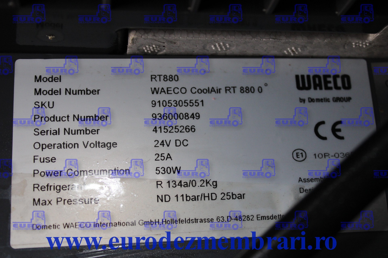 CLIMA STATIONARE WAECO RT880 9105305551, 936000849 - Ανταλλακτικό AC για Φορτηγό: φωτογραφία 3 CLIMA STATIONARE WAECO RT880 9105305551, 936000849 - Ανταλλακτικό AC για Φορτηγό: φωτογραφία 3