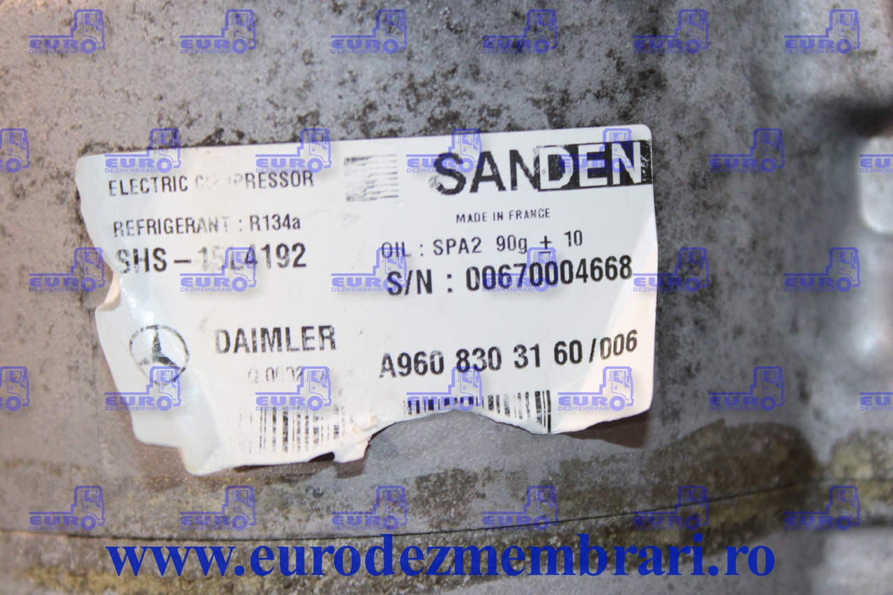 COMPRESOR CLIMA STATIONARE MERCEDES ACTROS MP4 A9608303160 - Κομπρεσέρ A/C για Φορτηγό: φωτογραφία 2 COMPRESOR CLIMA STATIONARE MERCEDES ACTROS MP4 A9608303160 - Κομπρεσέρ A/C για Φορτηγό: φωτογραφία 2