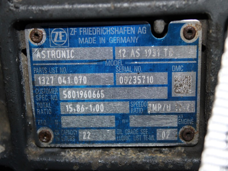 CUTIE DE VITEZE IVECO STRALIS AUTOMATA CU RETARDER 12 AS 1931 TD R=15,86-1,00 5801960665 - Κιβώτιο ταχυτήτων για Φορτηγό: φωτογραφία 5 CUTIE DE VITEZE IVECO STRALIS AUTOMATA CU RETARDER 12 AS 1931 TD R=15,86-1,00 5801960665 - Κιβώτιο ταχυτήτων για Φορτηγό: φωτογραφία 5