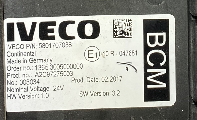 Iveco - Ηλεκτρονική μονάδα ελέγχου: φωτογραφία 2 Iveco - Ηλεκτρονική μονάδα ελέγχου: φωτογραφία 2