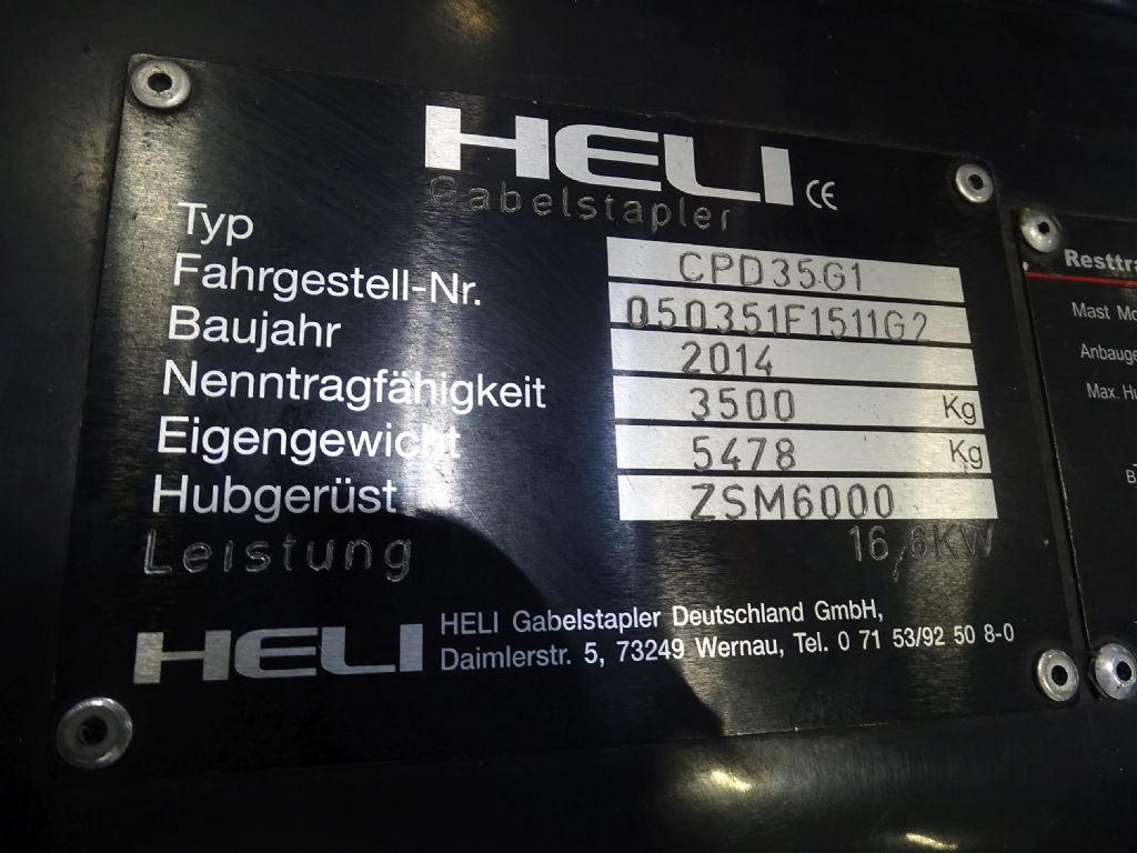 Heli CPD35G1 - Ηλεκτροκίνητο περονοφόρο: φωτογραφία 5 Heli CPD35G1 - Ηλεκτροκίνητο περονοφόρο: φωτογραφία 5
