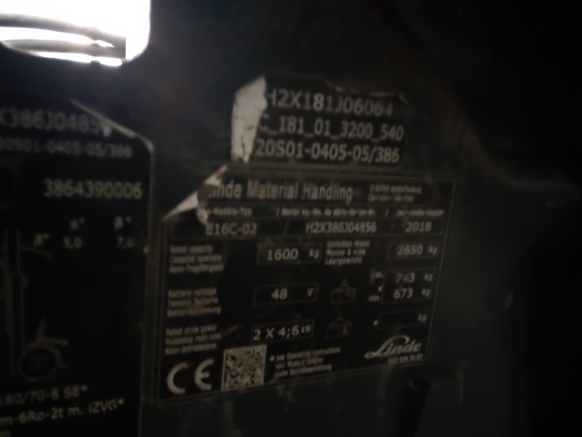 Linde E16C-02 - Ηλεκτροκίνητο περονοφόρο: φωτογραφία 5 Linde E16C-02 - Ηλεκτροκίνητο περονοφόρο: φωτογραφία 5