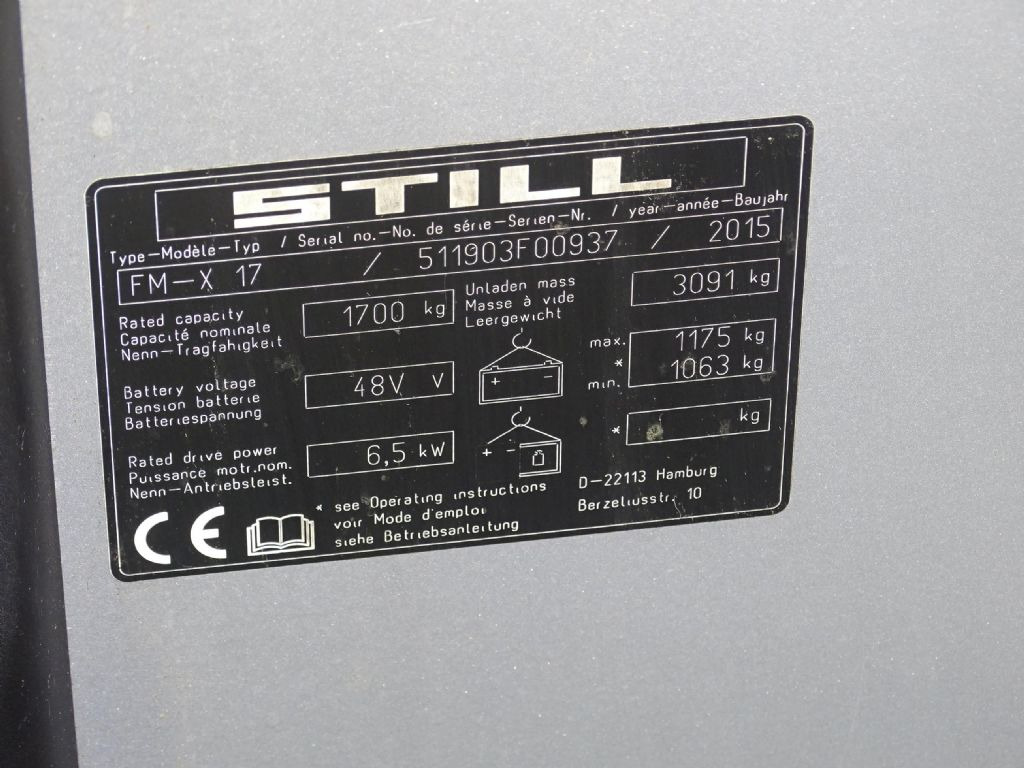 Still FM-X17 - Ανυψωτικό στενών δρόμων: φωτογραφία 5 Still FM-X17 - Ανυψωτικό στενών δρόμων: φωτογραφία 5