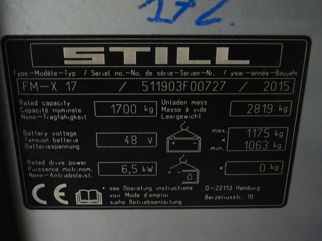 Still FM-X17 - Ανυψωτικό στενών δρόμων: φωτογραφία 5 Still FM-X17 - Ανυψωτικό στενών δρόμων: φωτογραφία 5