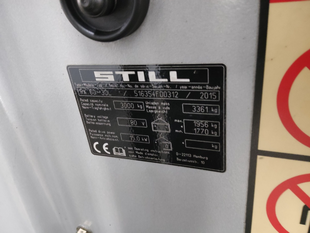 Still RX60-30L - Ηλεκτροκίνητο περονοφόρο: φωτογραφία 5 Still RX60-30L - Ηλεκτροκίνητο περονοφόρο: φωτογραφία 5