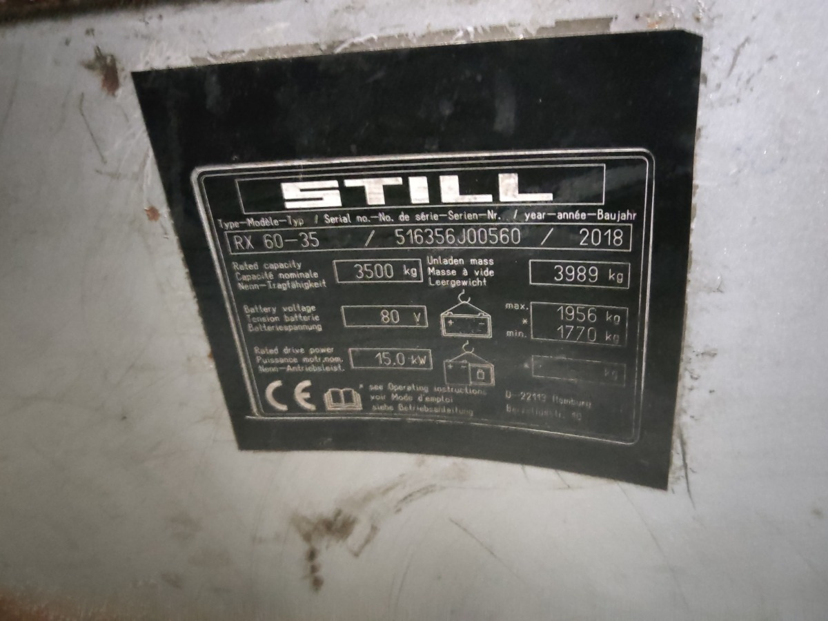 Still RX60-35 - Ηλεκτροκίνητο περονοφόρο: φωτογραφία 5 Still RX60-35 - Ηλεκτροκίνητο περονοφόρο: φωτογραφία 5