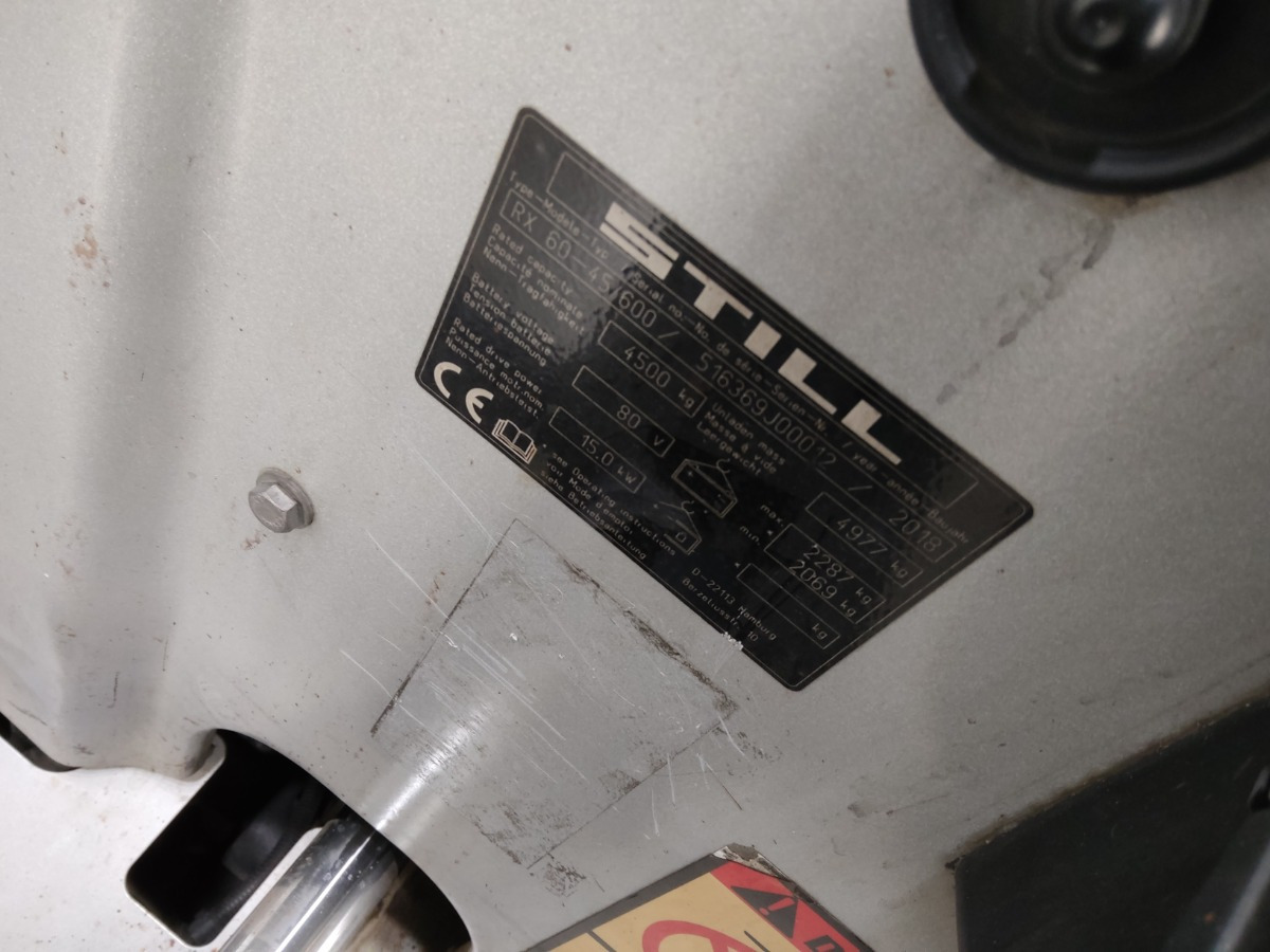 Still RX60-45/600 - Ηλεκτροκίνητο περονοφόρο: φωτογραφία 4 Still RX60-45/600 - Ηλεκτροκίνητο περονοφόρο: φωτογραφία 4