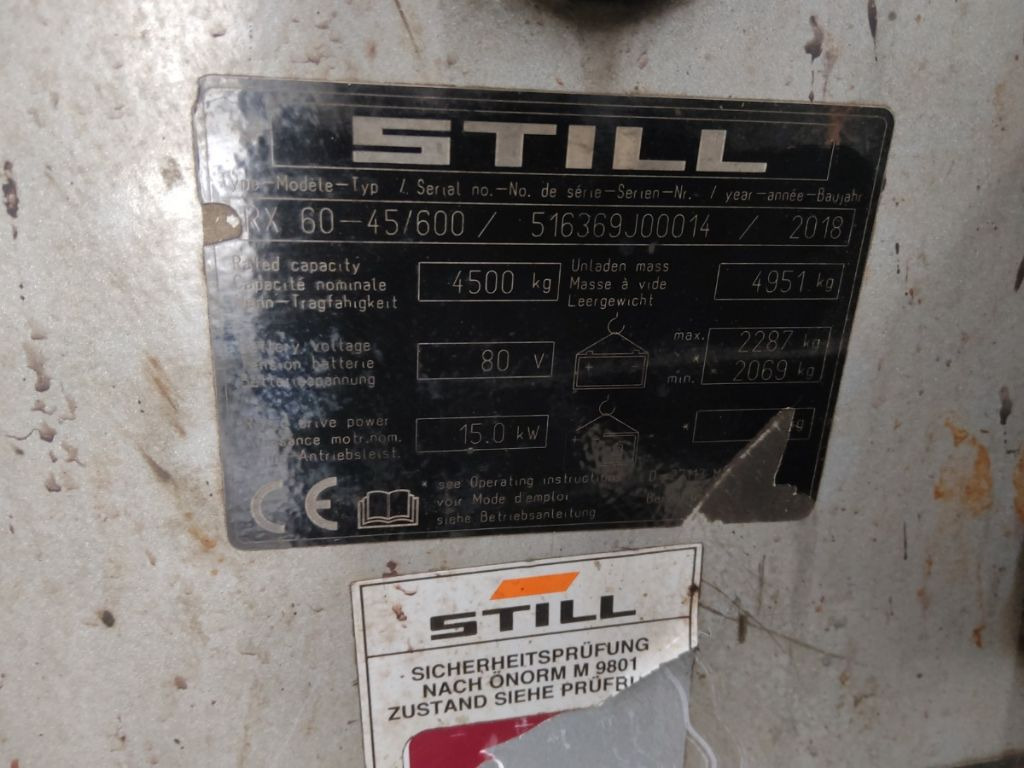 Still RX60-45/600 - Ηλεκτροκίνητο περονοφόρο: φωτογραφία 4 Still RX60-45/600 - Ηλεκτροκίνητο περονοφόρο: φωτογραφία 4