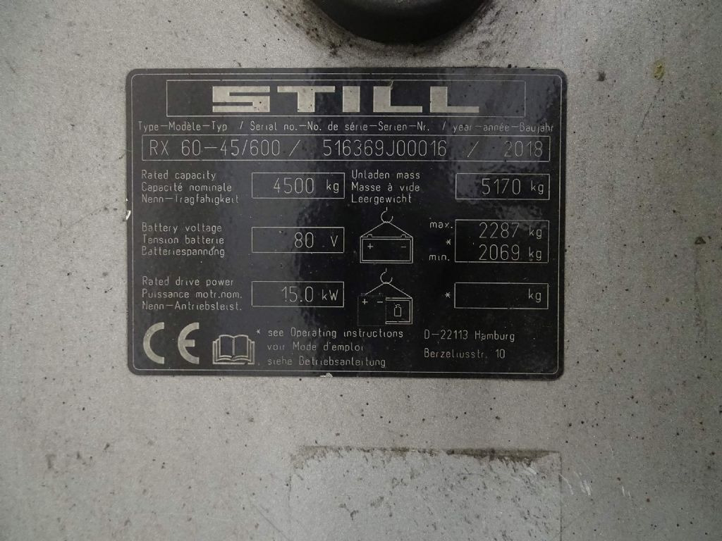 Still RX60-45/600 - Ηλεκτροκίνητο περονοφόρο: φωτογραφία 5 Still RX60-45/600 - Ηλεκτροκίνητο περονοφόρο: φωτογραφία 5