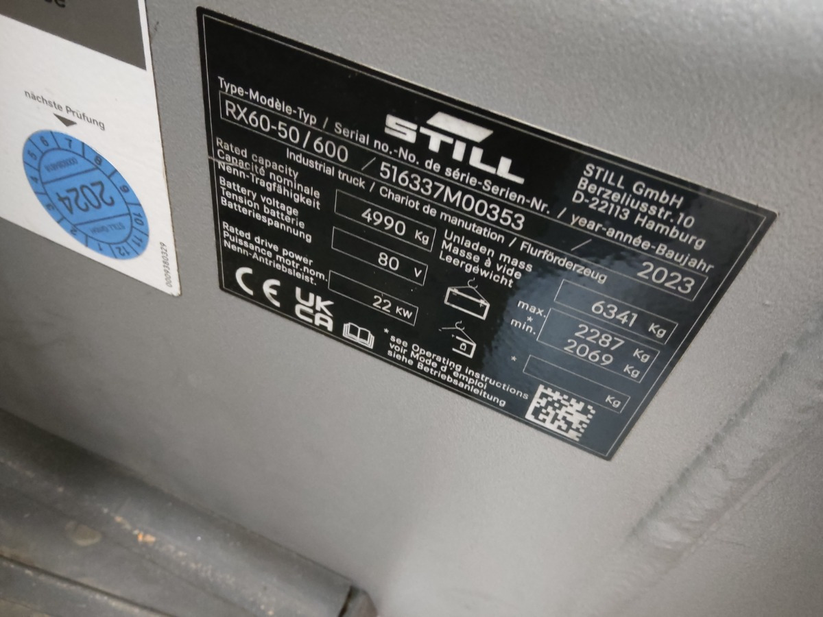 Still RX60-50/600 - Ηλεκτροκίνητο περονοφόρο: φωτογραφία 5 Still RX60-50/600 - Ηλεκτροκίνητο περονοφόρο: φωτογραφία 5