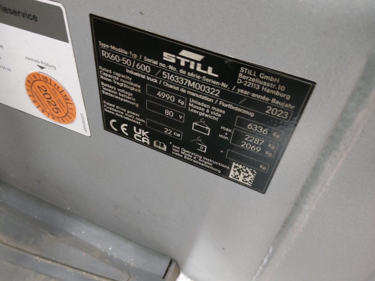 Still RX60-50/600 - Ηλεκτροκίνητο περονοφόρο: φωτογραφία 5 Still RX60-50/600 - Ηλεκτροκίνητο περονοφόρο: φωτογραφία 5