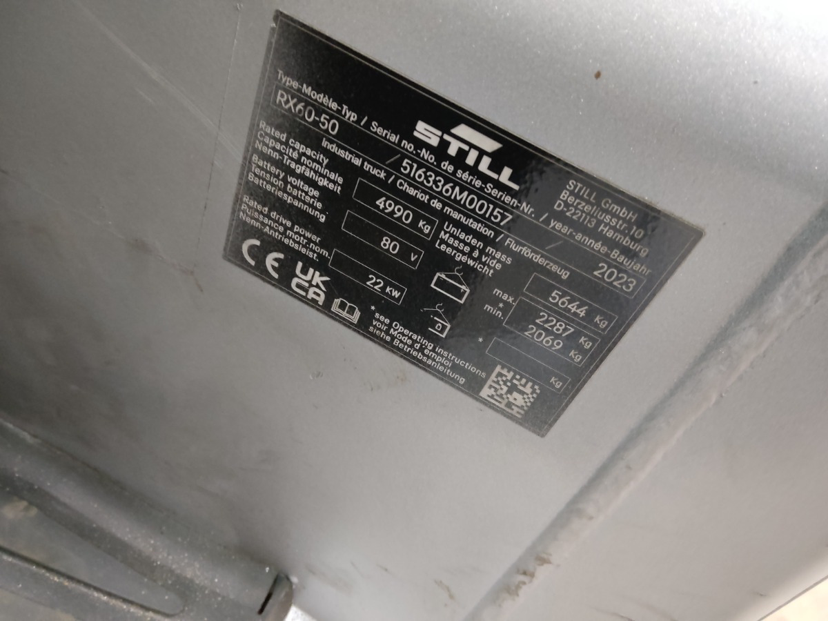 Still RX60-50 - Ηλεκτροκίνητο περονοφόρο: φωτογραφία 5 Still RX60-50 - Ηλεκτροκίνητο περονοφόρο: φωτογραφία 5