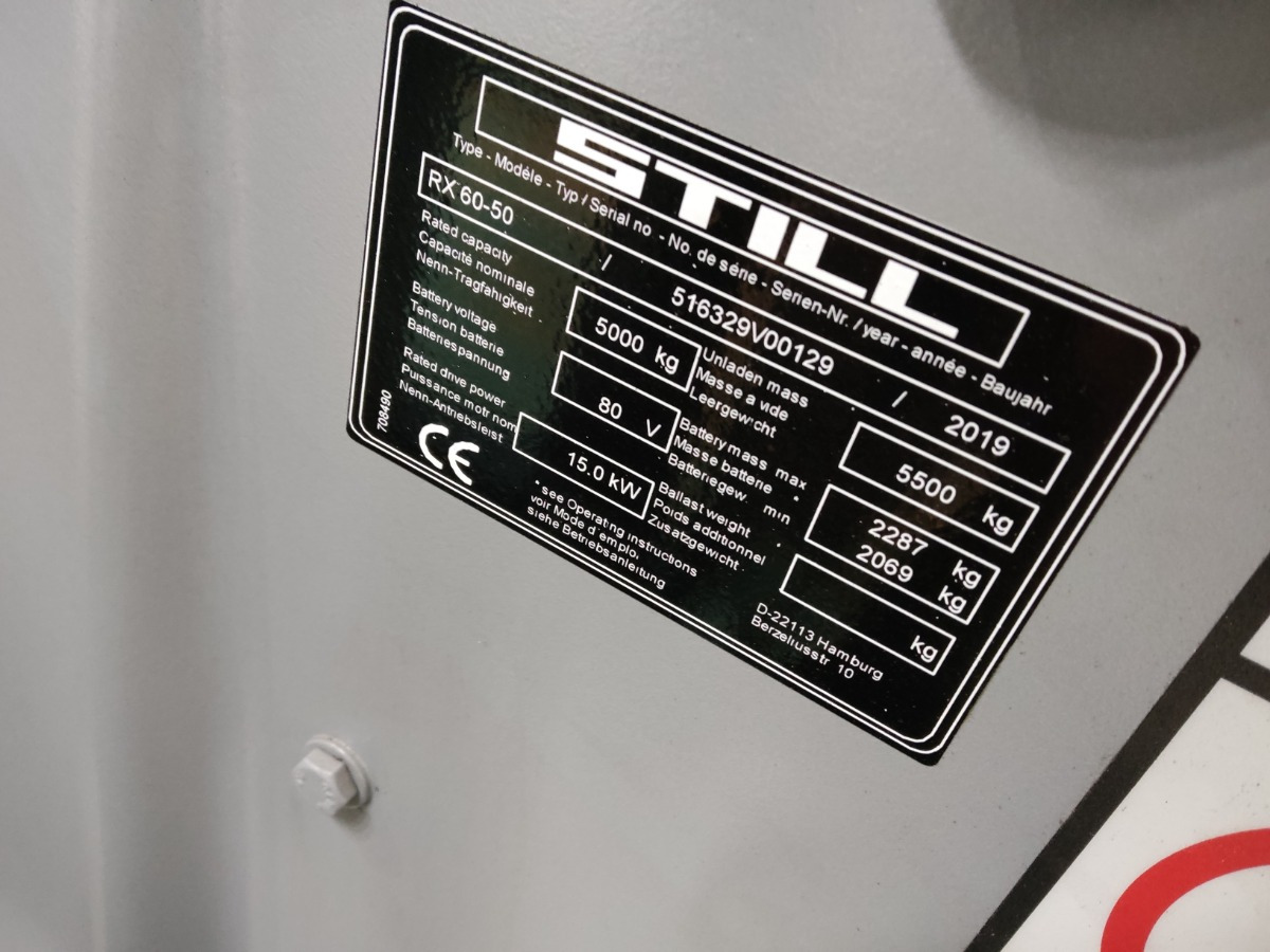 Still RX60-50 - Ηλεκτροκίνητο περονοφόρο: φωτογραφία 5 Still RX60-50 - Ηλεκτροκίνητο περονοφόρο: φωτογραφία 5