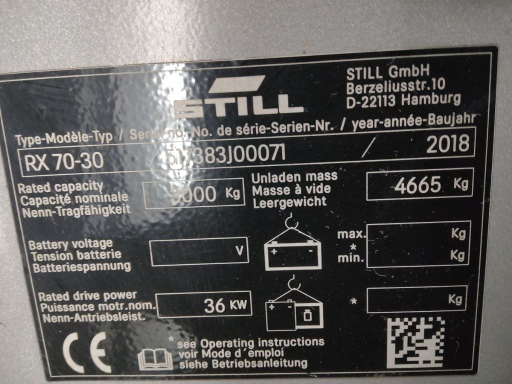 Still RX70-30 - Πετρελαιοκίνητο περονοφόρο: φωτογραφία 5 Still RX70-30 - Πετρελαιοκίνητο περονοφόρο: φωτογραφία 5