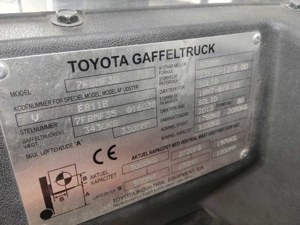 Toyota 7FBMF30 - Ηλεκτροκίνητο περονοφόρο: φωτογραφία 5 Toyota 7FBMF30 - Ηλεκτροκίνητο περονοφόρο: φωτογραφία 5