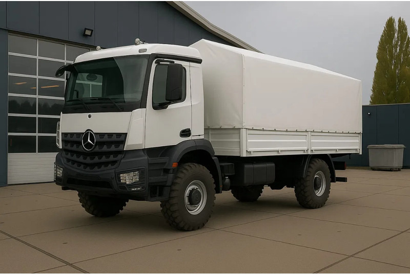Mercedes-Benz Arocs 1836 A 4x4 Cargo Truck - Φορτηγό μουσαμάς: φωτογραφία 1 Mercedes-Benz Arocs 1836 A 4x4 Cargo Truck - Φορτηγό μουσαμάς: φωτογραφία 1