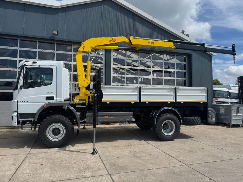 Mercedes-Benz Atego Atego 1725 4x4 Flatbed with Hyva HB120 Crane - Φορτηγό με γερανό: φωτογραφία 1 Mercedes-Benz Atego Atego 1725 4x4 Flatbed with Hyva HB120 Crane - Φορτηγό με γερανό: φωτογραφία 1