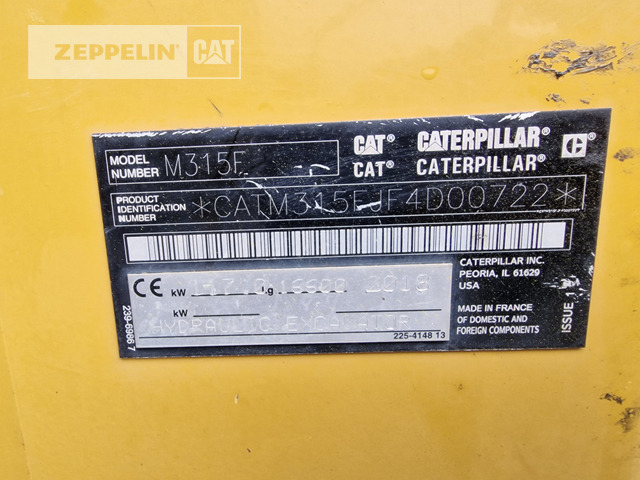 Cat M315F - Τροχοφόρος εκσκαφέας: φωτογραφία 2 Cat M315F - Τροχοφόρος εκσκαφέας: φωτογραφία 2
