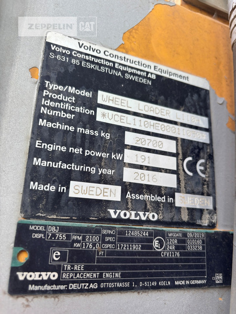 Volvo L110H - Ελαστιχοφόρος φορτωτής: φωτογραφία 5 Volvo L110H - Ελαστιχοφόρος φορτωτής: φωτογραφία 5