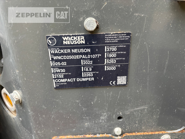 Wacker DW30 - Αρθρωτό φορτηγό: φωτογραφία 2 Wacker DW30 - Αρθρωτό φορτηγό: φωτογραφία 2