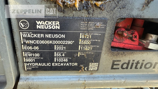 Wacker EW100 - Τροχοφόρος εκσκαφέας: φωτογραφία 5 Wacker EW100 - Τροχοφόρος εκσκαφέας: φωτογραφία 5
